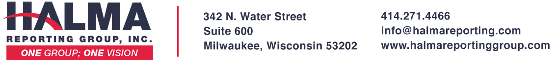 Halma Reporting Group, Inc. - Milwaukee Court Reporters